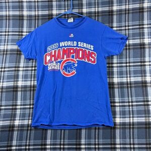 Majestic Chicago Cubs 2016 World Series Champions Roster T-Shirt Blue Small